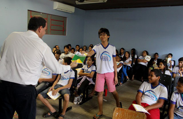 Projeto em MT explica o Judiciário para estudantes.Crédito: Divulgação/TJMT