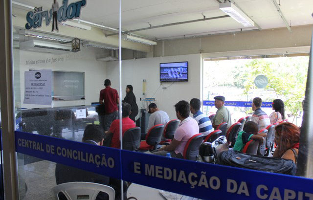Mutirão DPVAT negocia mais de R$1 milhão em Cuiabá (MT).Crédito: Divulgação/TJMT