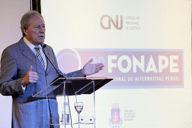 Ministro Ricardo Lewandowski em palestra no 2° Fórum Nacional de Alternativas Penais. Foto: Luiz Silveira/Agência CNJ