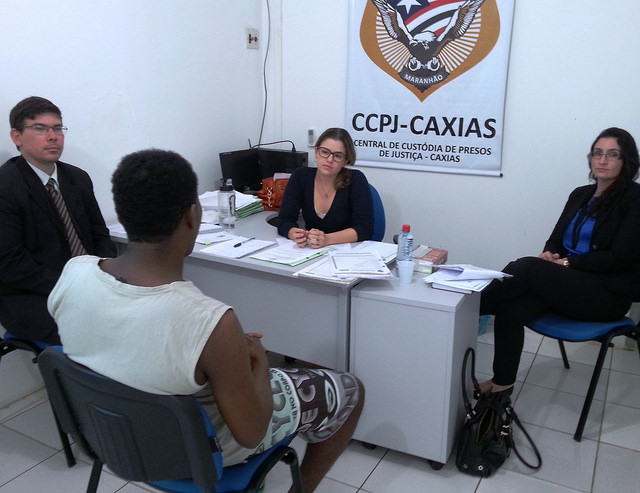 Presos em Caxias recebem assistência de projeto do Judiciário. Foto: Divulgação/CGJ-MA