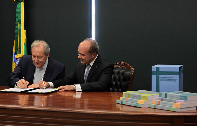 Assinatura de memorando de entendimento com a Corte Interamericana de Direitos Humanos.Foto: Gil Ferreira/Agência CNJ