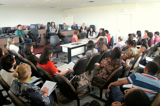 Curso simula audiência de conciliação na Justiça Federal de Tocantins.Foto: Samuel Daltan/SJTO