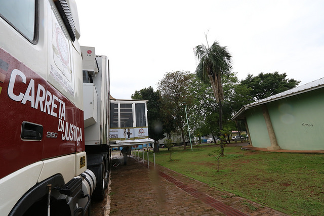 Carreta da Justiça inicia atendimentos em Rochedo e entra para a história.Divulgação/CNJ