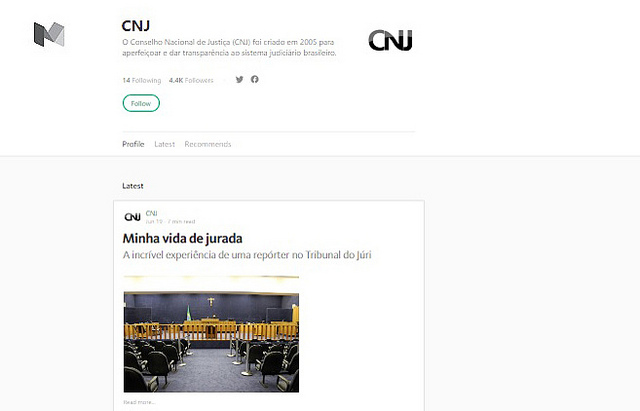 Read more about the article Agência CNJ de Notícias está, também, na plataforma Medium