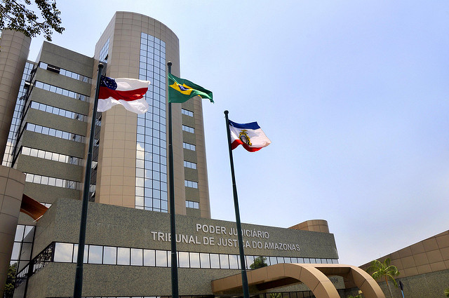 Foto da fachada da sede do Tribunal de Justiça do Amazonas (TJAM), em Manaus (AM)