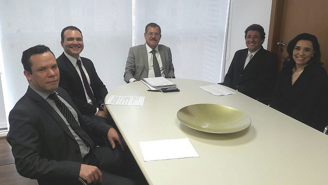 Você está visualizando atualmente Corregedor Nacional recebe visita de presidente do TRF1 e juízes auxiliares