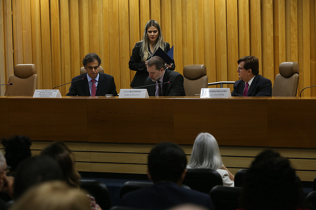 Assinatura de dois termos de cooperau00e7u00e3o entre o Conselho Nacional de Justiu00e7a (CNJ) e as escolas nacionais de formau00e7u00e3o e aperfeiu00e7oamento de magistrados federais e do Trabalho (ENFAM e ENAMAT). FOTO: G.Dettmar/Agu00eancia CNJ