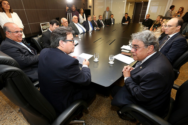 A comitiva do CNJ foi recebida pelo presidente do tribunal na manha desta segunda-feira (18/3) - Foto: Ascom TJAL