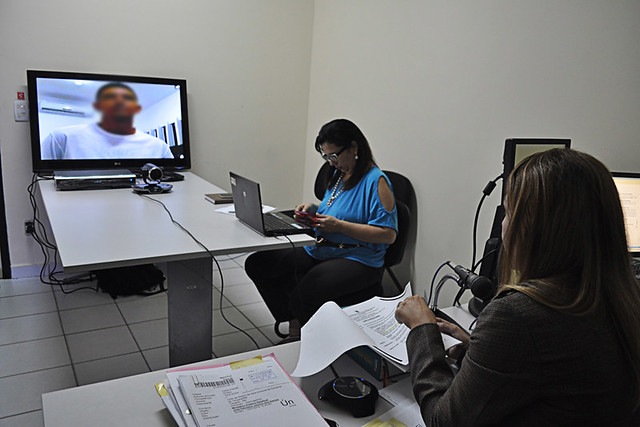 Tribunais brasileiros adotam a videoconferu00eancia para acelerar tramitau00e7u00e3o de processos. FOTO: Heloisa Medeiros