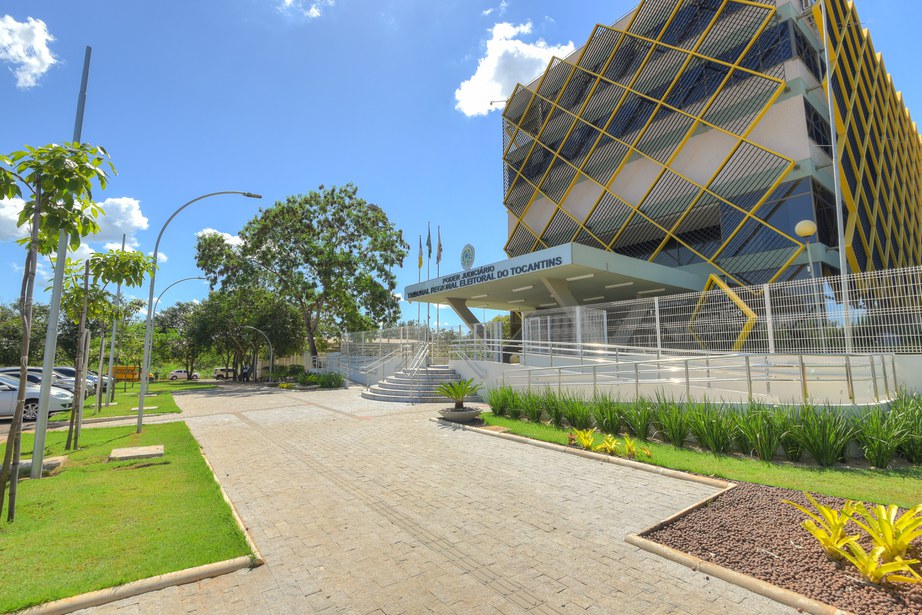 Foto da sede do Tribunal Regional Eleitoral de Tocantins (TRE-TO), em Palmas (TO)