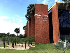 Foto da fachada da sede do Tribunal de Justiça do Tocantins (TJTO)
