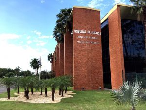 Foto da fachada da sede do Tribunal de Justiça do Tocantins (TJTO)