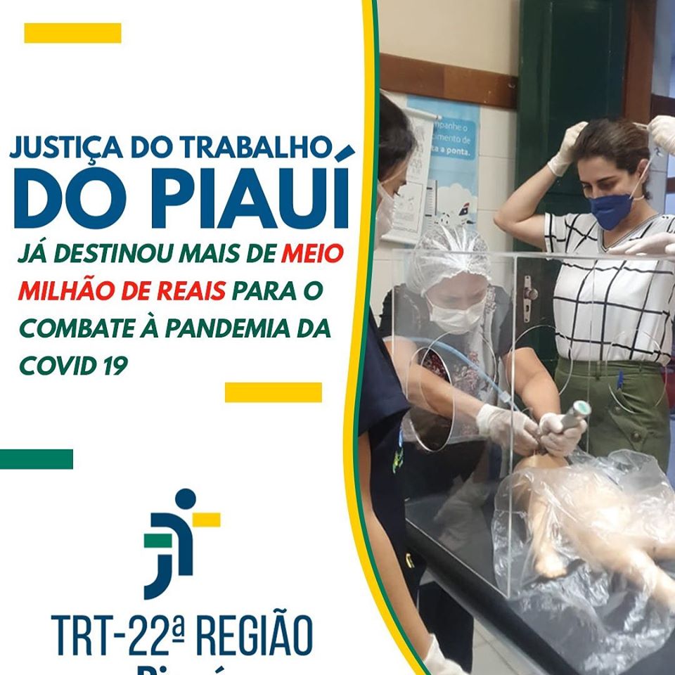 Você está visualizando atualmente TRT no Piauí já destinou R$ 600 mil para enfrentamento à Covid-19 no estado