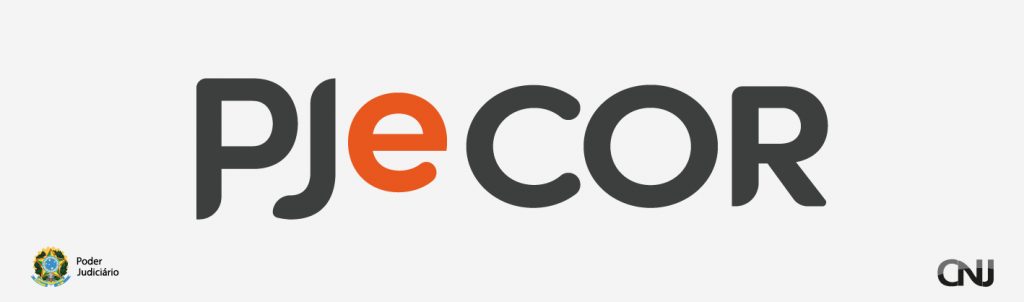 Banner/header com a logomarca do PJeCor