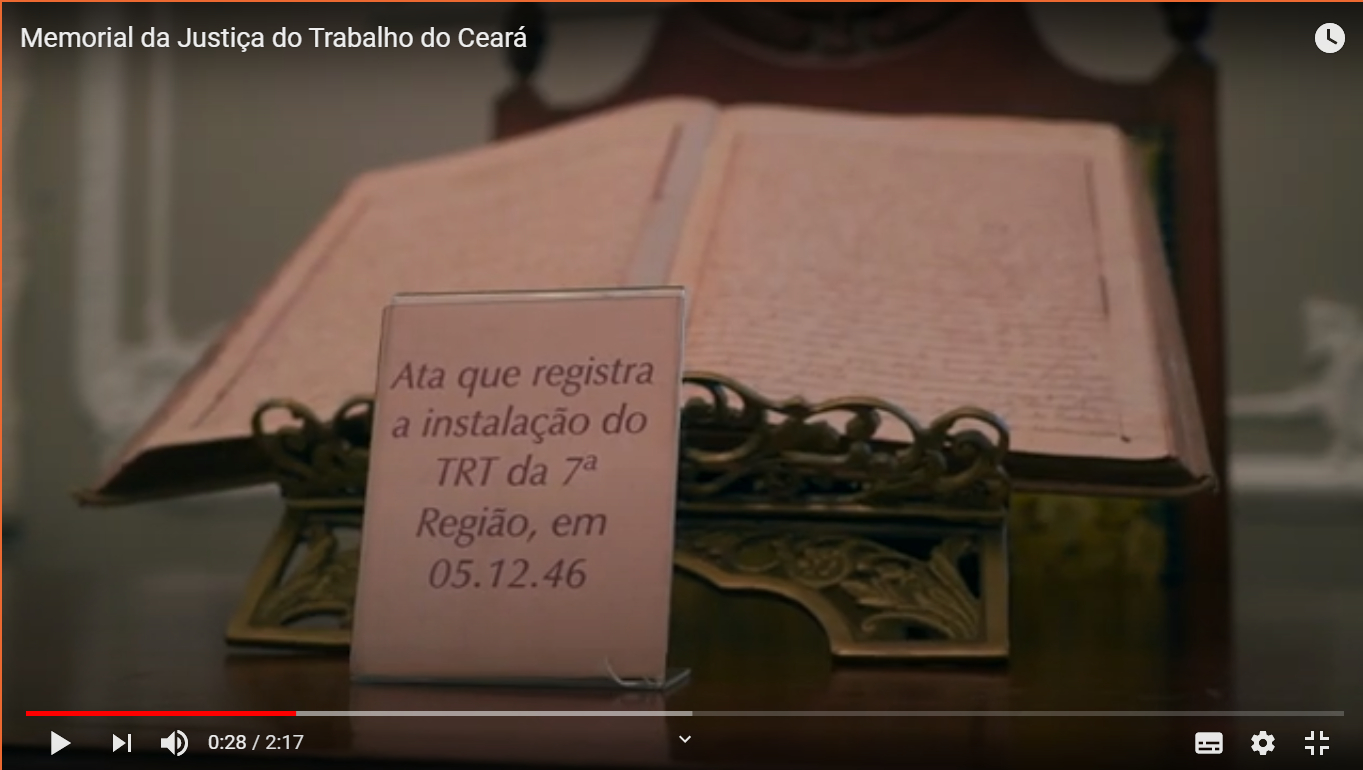 Você está visualizando atualmente Dia da Memória do Poder Judiciário: TRT/CE lança vídeo institucional