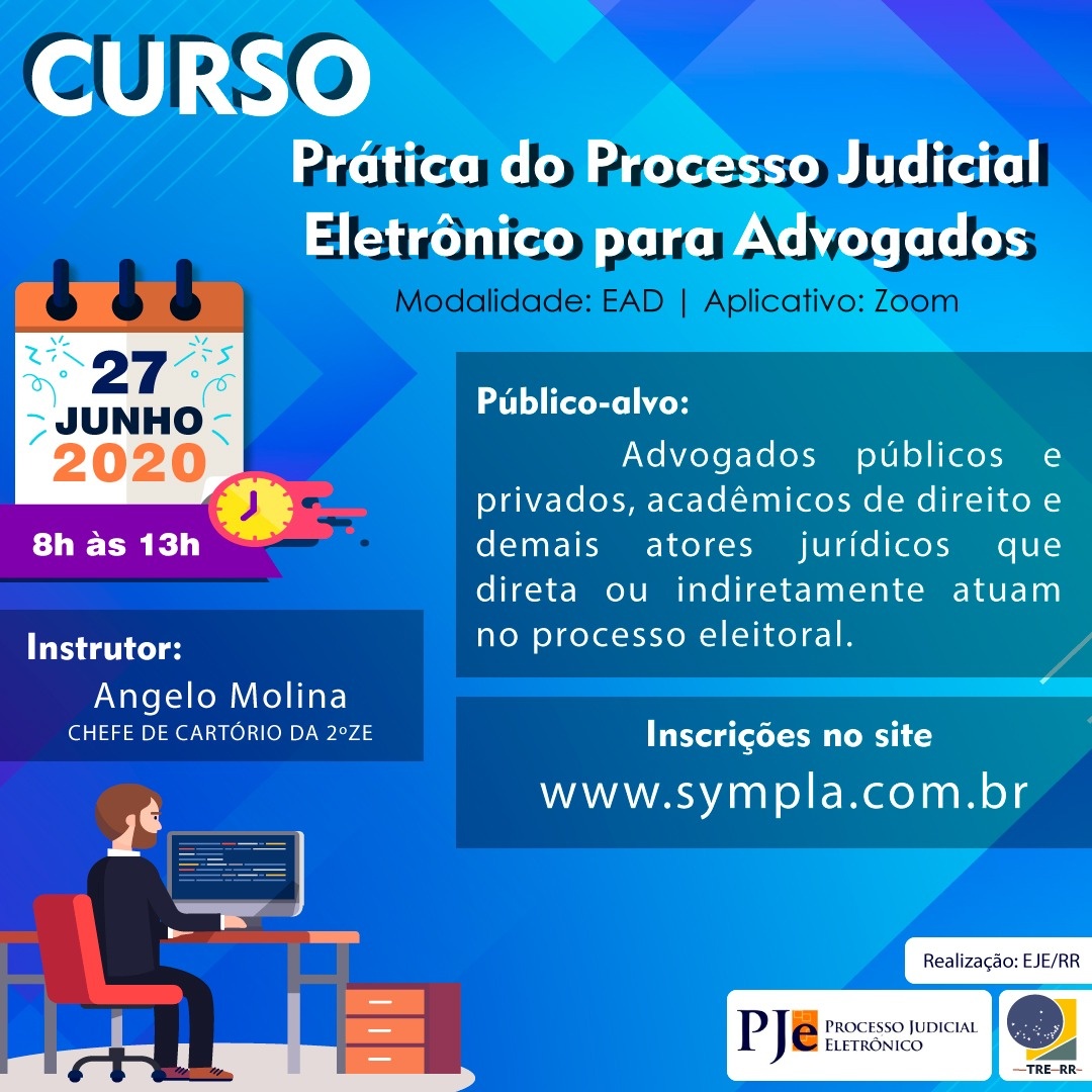 Você está visualizando atualmente RR: Justiça eleitoral abre inscrições para curso de prática do PJe para advogados