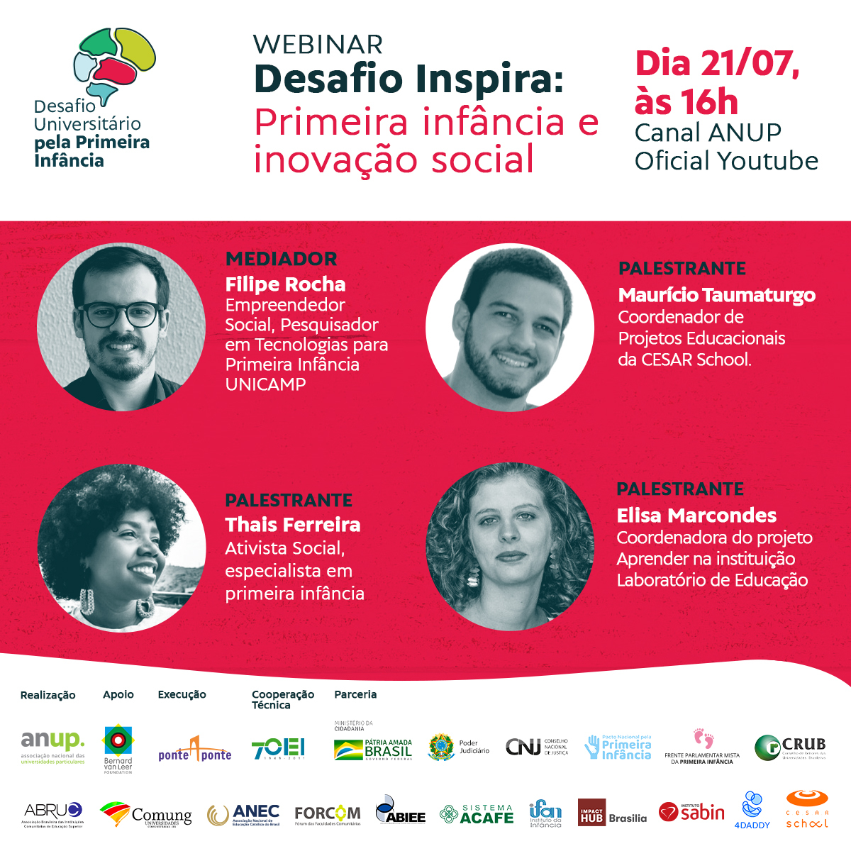 Você está visualizando atualmente Inovação social é tema do Desafio Universitário da Primeira Infância nesta terça-feira (21/7)