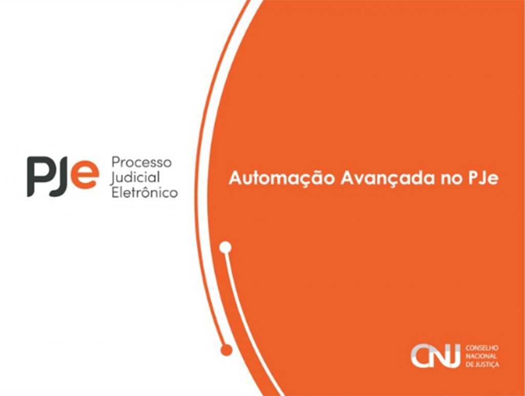 Banner com a marca do Programa de Formação para Automação Avançada no PJe