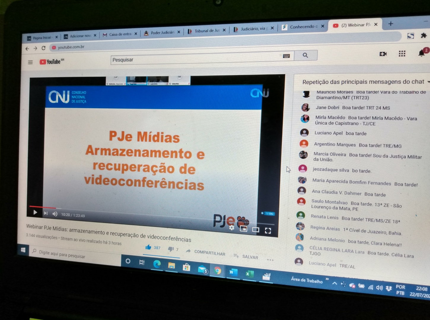 Você está visualizando atualmente Webinar sobre PJe Mídias atrai mais de 1,5 mil participantes