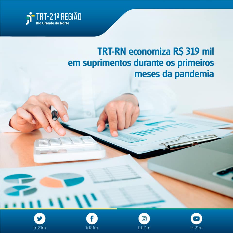 Você está visualizando atualmente RN: Justiça do Trabalho economiza R$ 319 mil em suprimentos durante pandemia