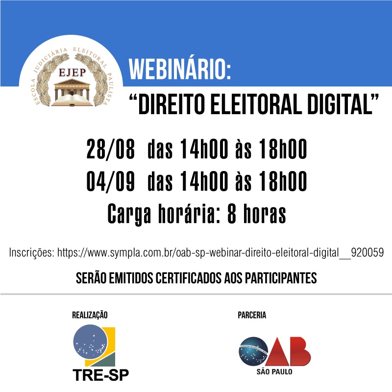 Você está visualizando atualmente Secretário especial do CNJ participa de webinar sobre Direito Eleitoral Digital