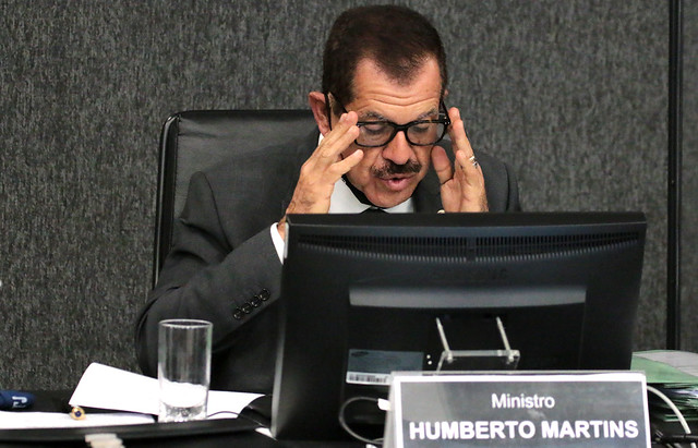 Foto do corregedor nacional de Justiça, ministro Humberto Martins, durante a 56ª Sessão Extraordinária do CNJ, em 25 de agosto de 2020