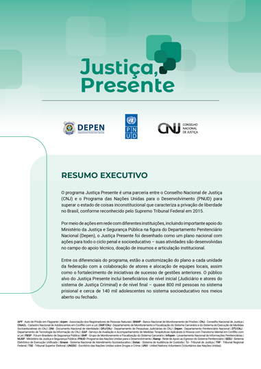 Resumo Executivo - Programa Justiça Presente