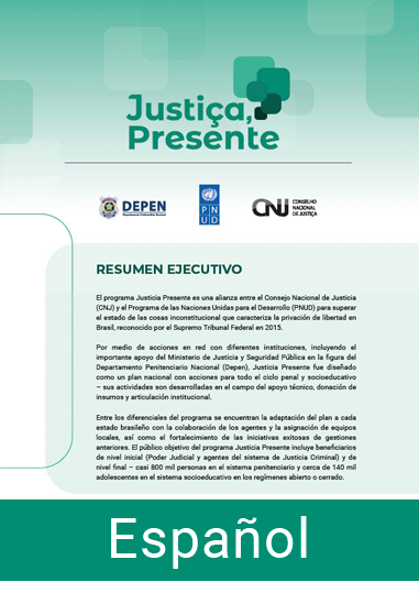 Informativo Justiça Presente em espanhol