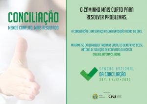 Read more about the article Semana Nacional de Conciliação começa nesta segunda-feira (30/11)