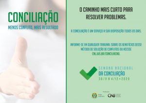 Cartaz da XV Semana Nacional da Conciliação