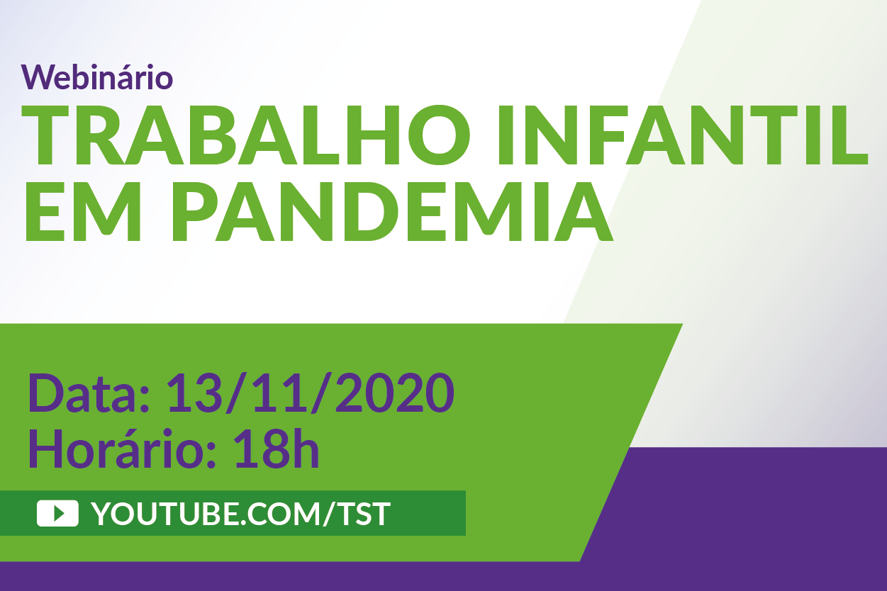 Você está visualizando atualmente Webinário vai abordar efeitos sociais e econômicos da pandemia no trabalho infantil