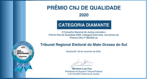 Você está visualizando atualmente MS: Justiça eleitoral conquista Diamante no Prêmio CNJ de Qualidade