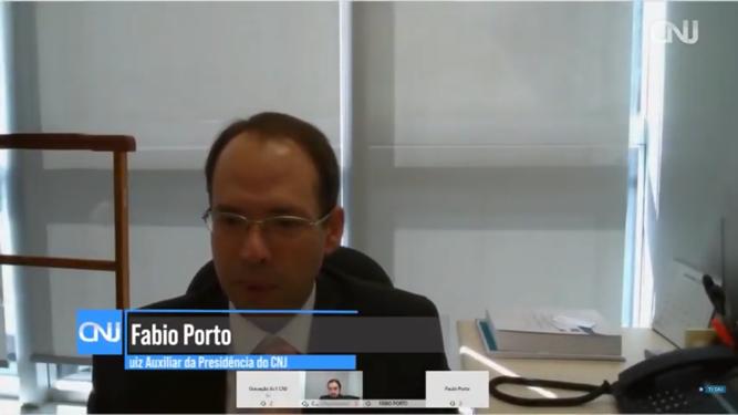 Fábio Porto, juiz auxiliar da Presidência do CNJ, na apresentação da plataforma