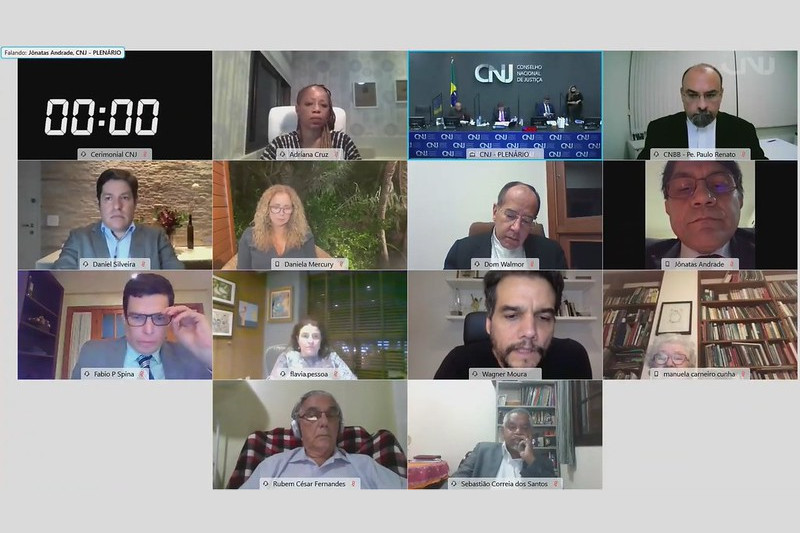 Foto da tela da videoconferência da 2ª reunião do Observatório dos Direitos Humanos, em 10 de dezembro de 2020.