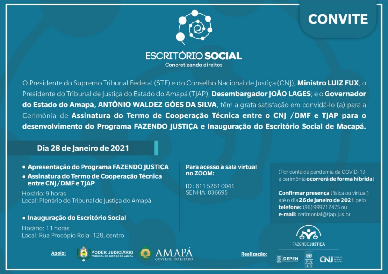 Leia mais sobre o artigo Escritório Social do Amapá será inaugurado nesta quinta-feira (28/1)