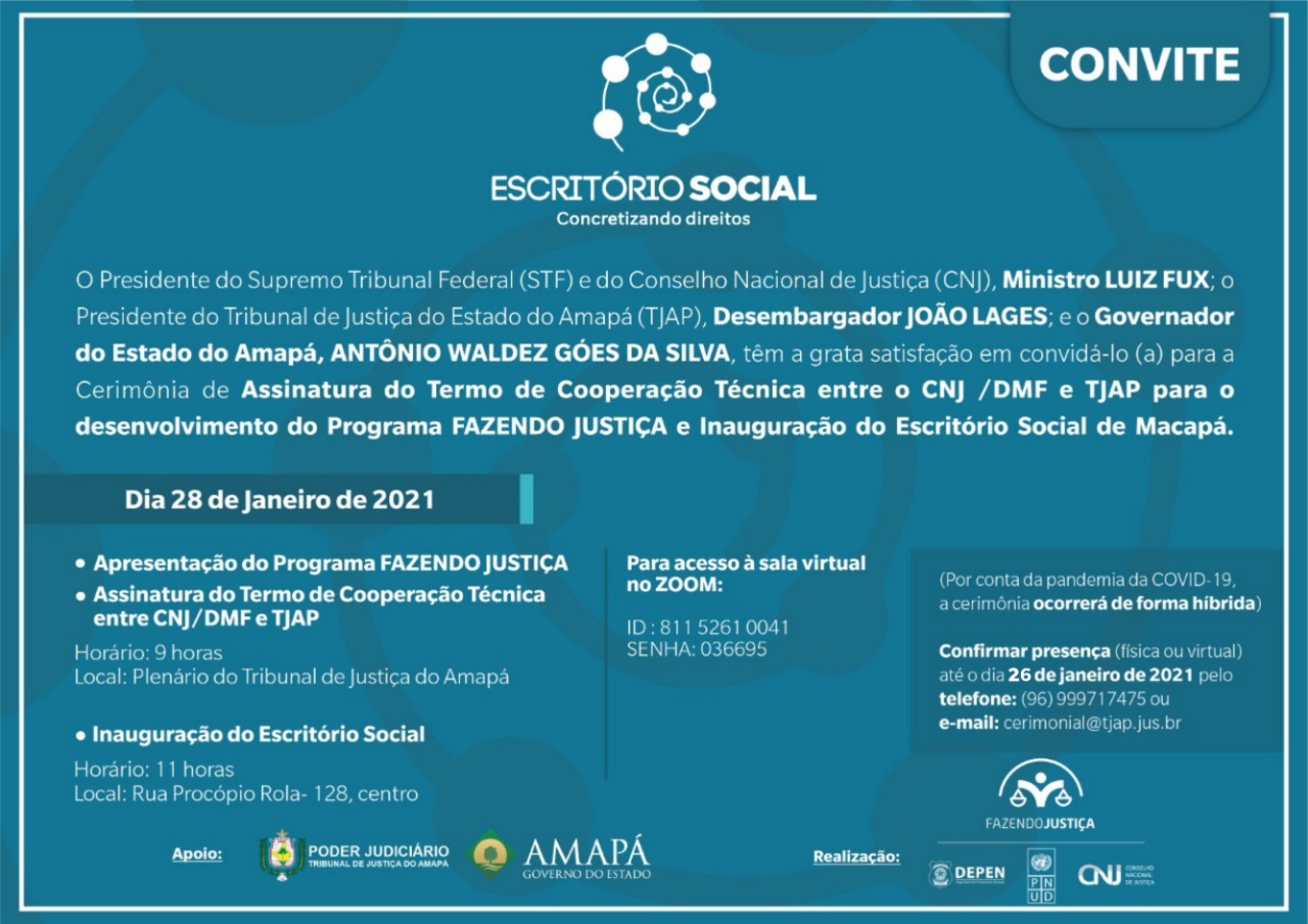 Você está visualizando atualmente Escritório Social do Amapá será inaugurado nesta quinta-feira (28/1)
