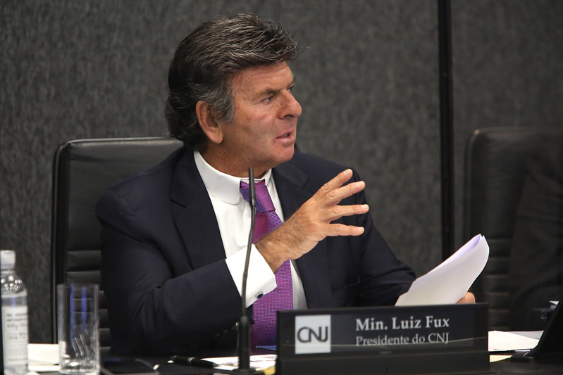 Foto do ministro Luiz Fux durante a 324ª Sessão Ordinária, em 9 de fevereiro de 2021.