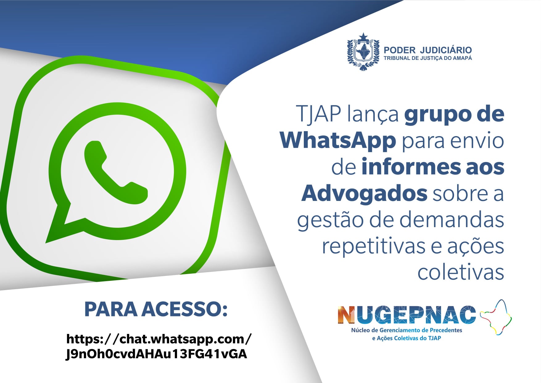 Leia mais sobre o artigo Justiça do Amapá lança novo canal sobre demandas repetitivas para advogados