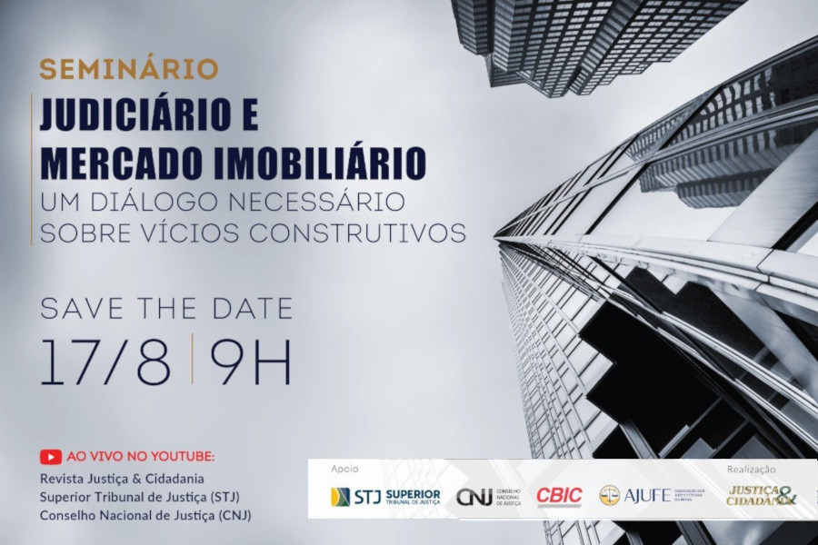 Você está visualizando atualmente Seminário em agosto debate judicialização de vícios de construção