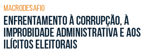 Macrodesafio - Enfrentamento à corrupção, à improbidade administrativa e aos ilícitos eleitorais