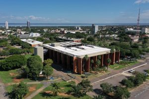 Foto aérea da sede do Tribunal de Justiça de Tocantins (TJTO), em Palmas (TO)