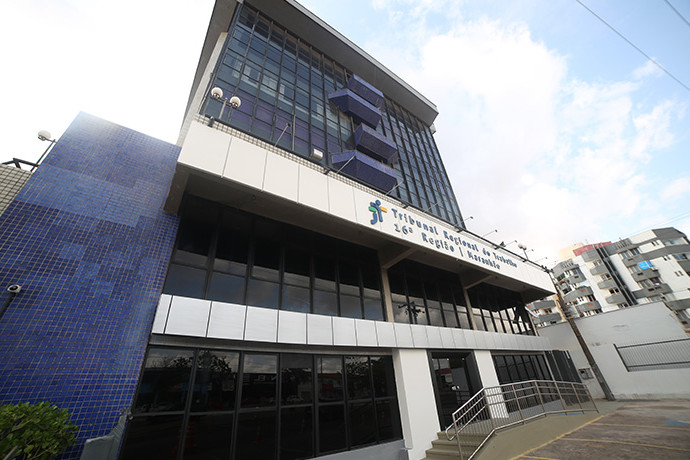 Foto da fachada da sede do Tribunal Regional do Trabalho da 16ª Região (TRT16), em São Luís (MA).