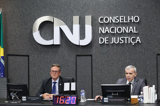 Workshop - Questões Tributárias no Pagamento de Precatórios - Conselheiro Luiz Fernando Tomasi Keppen e secretário-geral do Fonaprec, juiz Francisco Eduardo Fontenele Batista - Foto: Romulo Serpa/Ag.CNJ