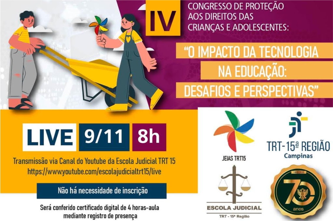 Você está visualizando atualmente Impacto da tecnologia na educação é tema de congresso do TRT15