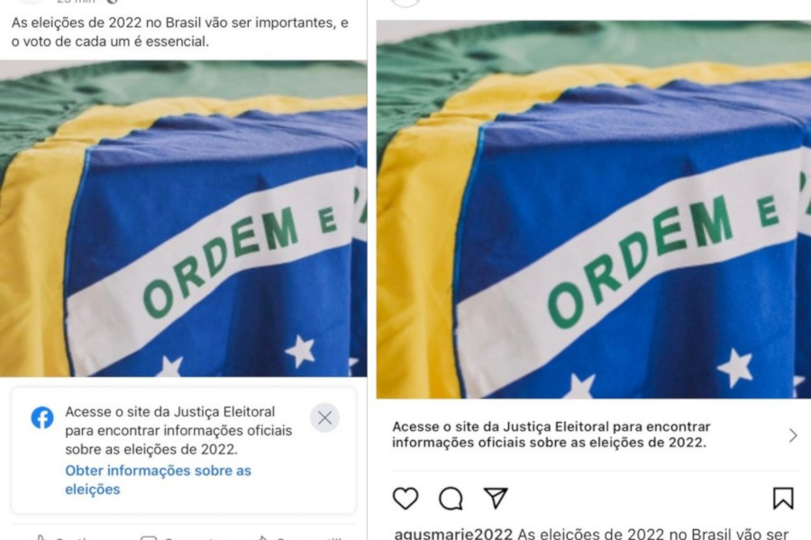 Você está visualizando atualmente Eleições 2022: Facebook e Instagram colocam avisos contra fake news