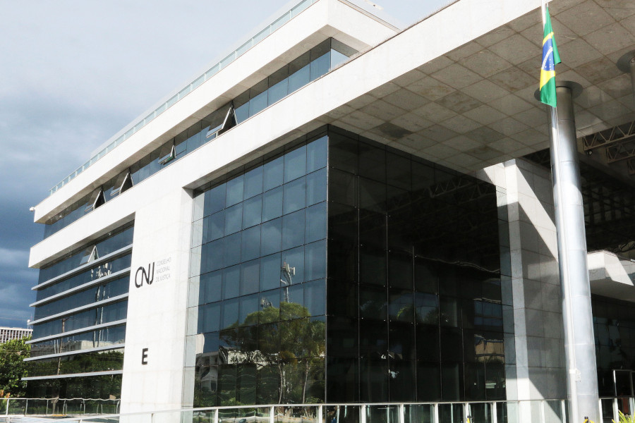 Foto da fachada do Conselho Nacional de Justiça, em Brasília (DF)