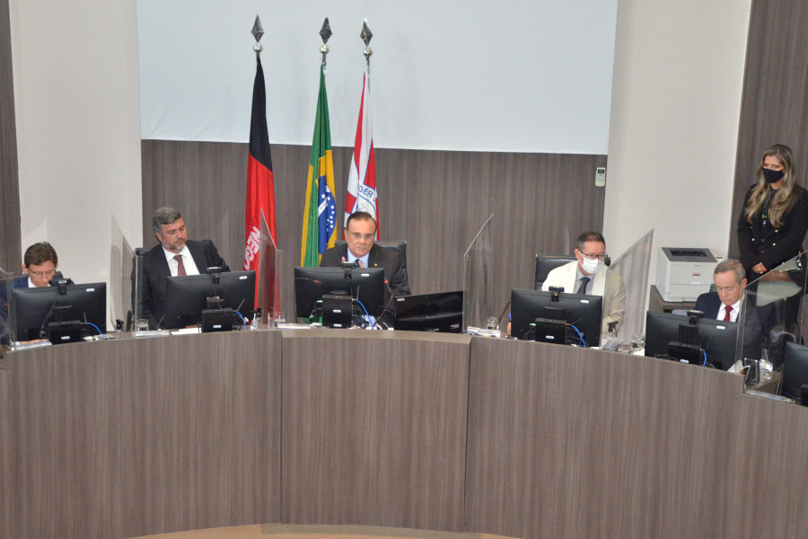 Foto mostra momento da reunião do programa Justiça 4.0 no Tribunal de Justiça da Paraíba, em 10 de março de 2022.