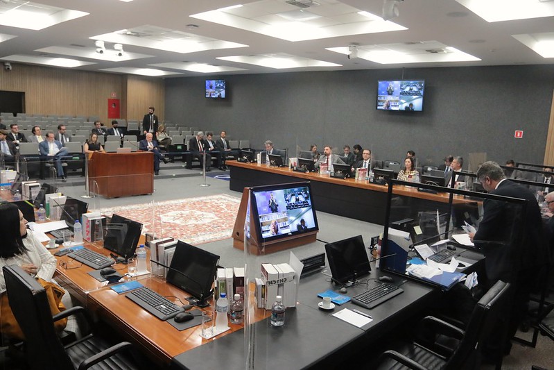 Foto mostra visão geral do Plenário do CNJ durante a 348ª Sessão Ordinária.