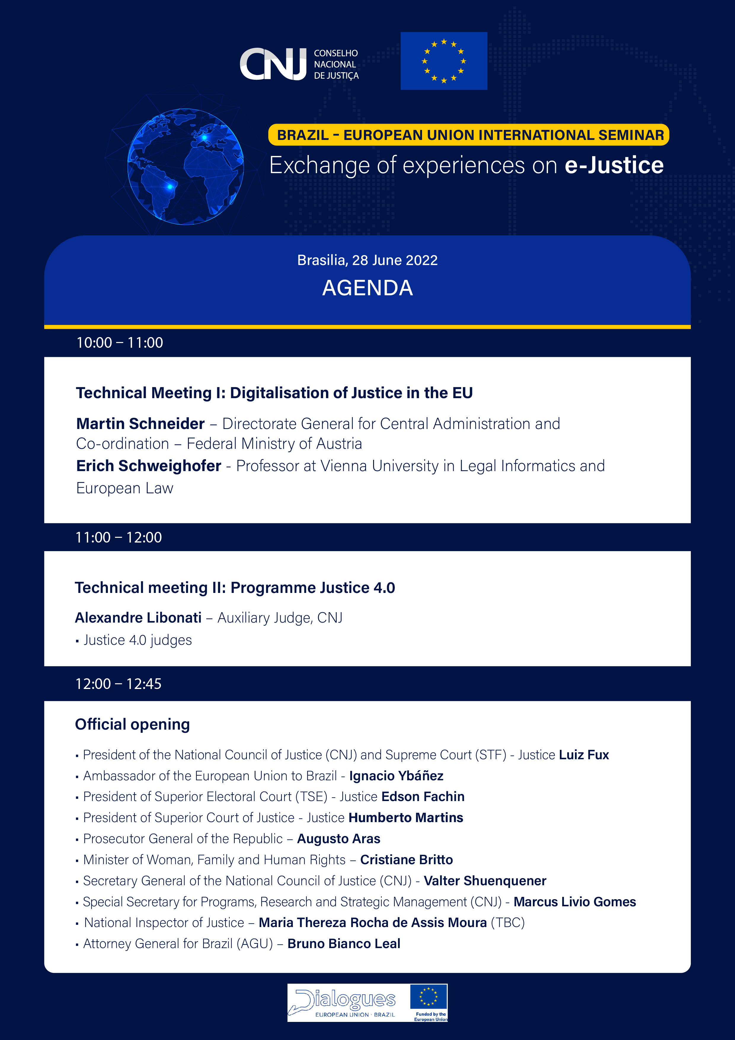 programação versão inglês do Seminário Internacional Brasil-União Europeia – Intercâmbio de experiências em e-Justice em formato jpeg