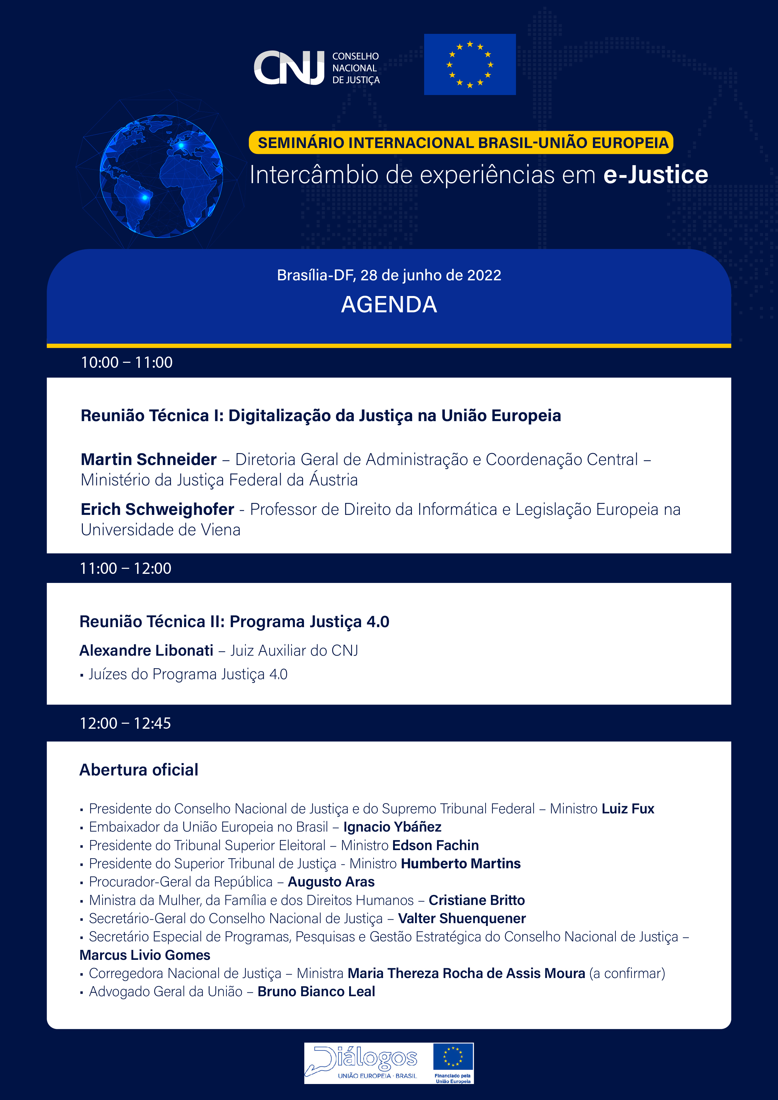 programação versão português do Seminário Internacional Brasil-União Europeia – Intercâmbio de experiências em e-Justice em formato jpeg
